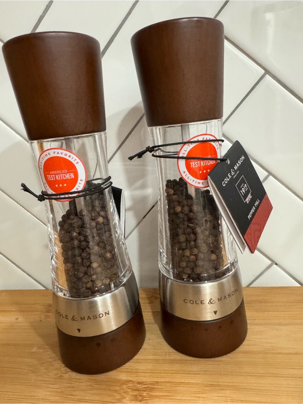 Cole & Mason Derwent Salt and Pepper Mill Grinder Forest Brown